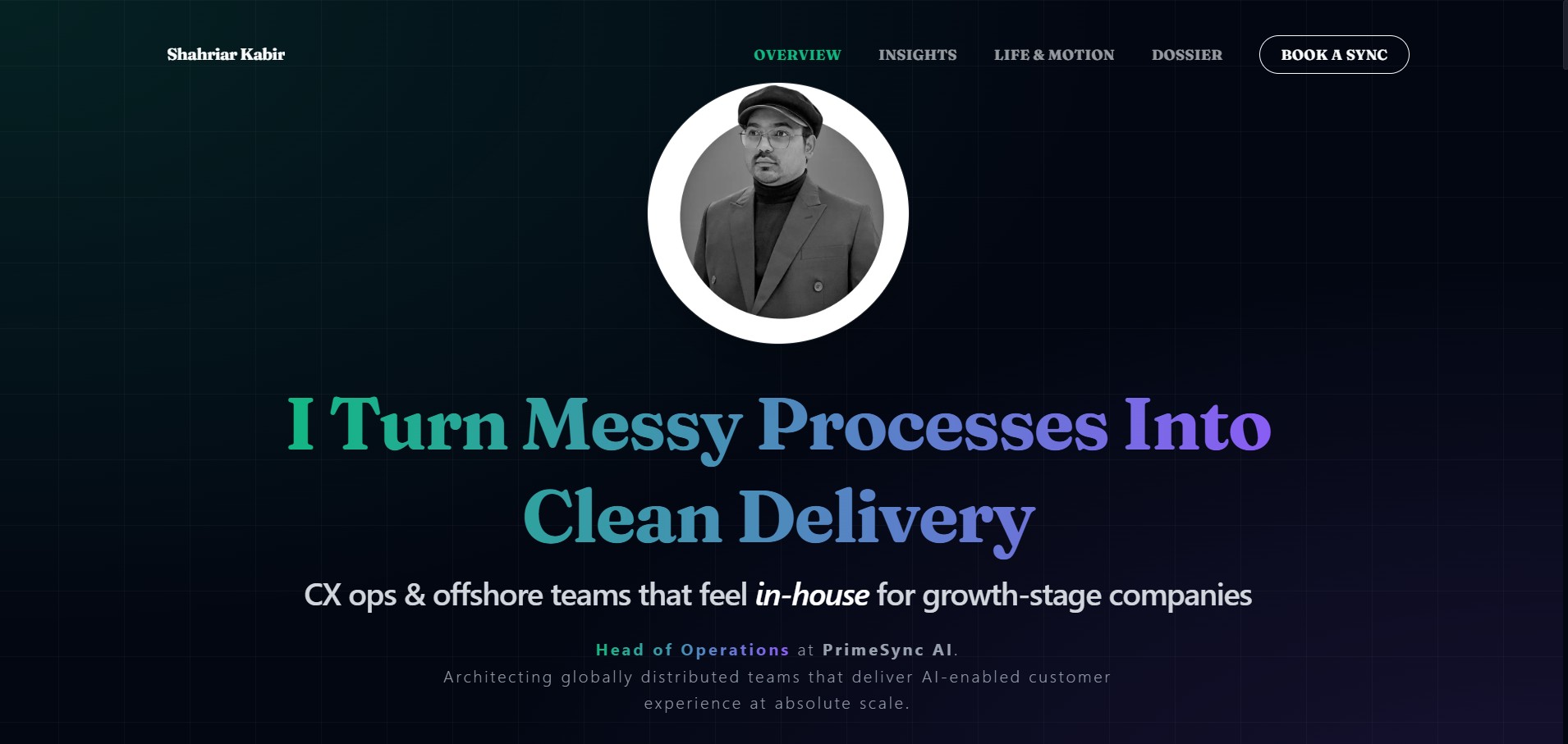 Shahriar Kabir Portfolio - Strategic Web Application developed by Rizwanul Islam (Afraim)